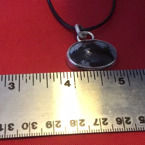 Snowflake Obsidian wrapped with Silver bezel - Picture 3 of 3